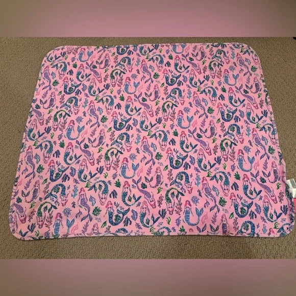 Lilly Pulitzer Pink and Blue Paisley Blanket - Picture 1 of 3